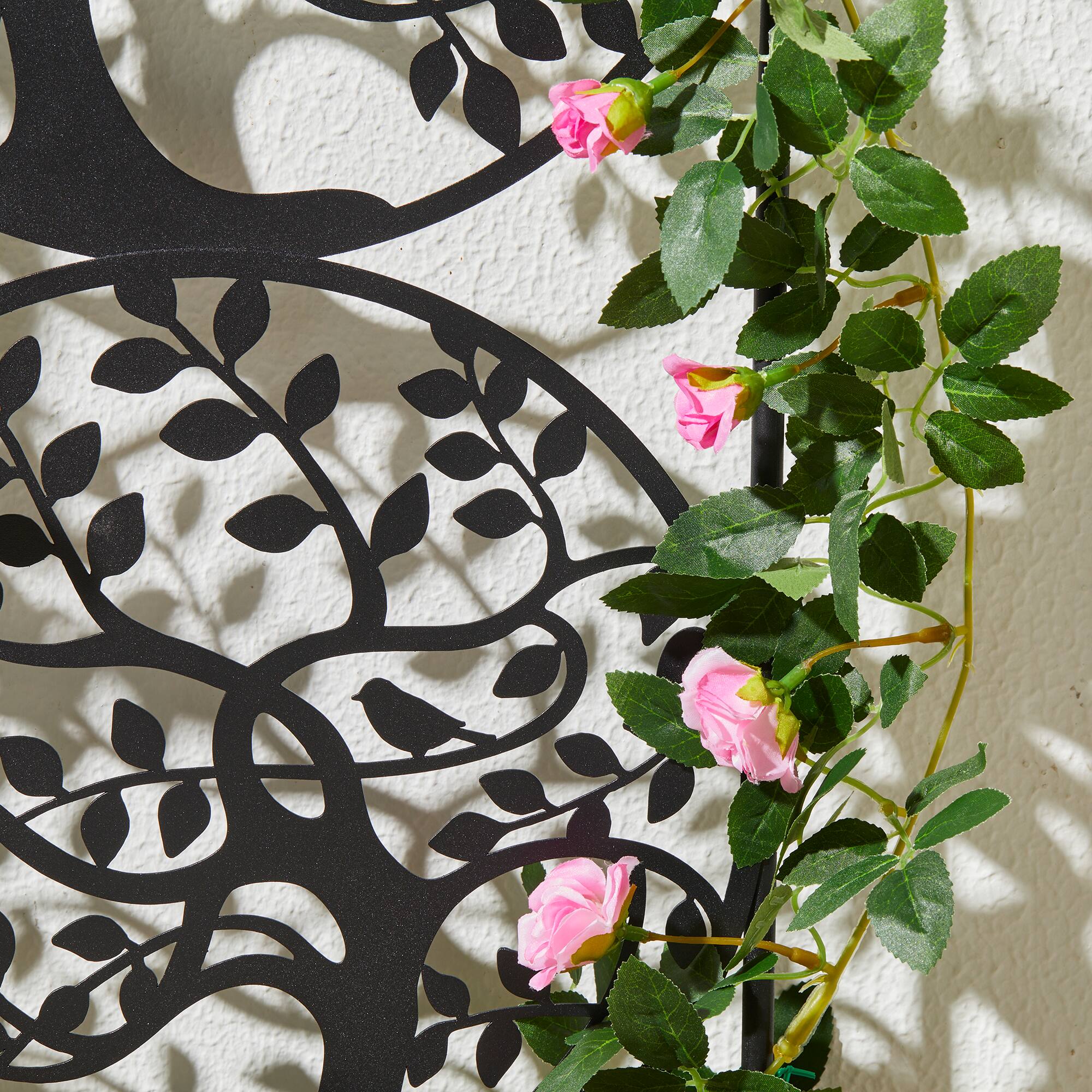Glitzhome® 48" Metal Tree of Life Garden Trellis with Stakes